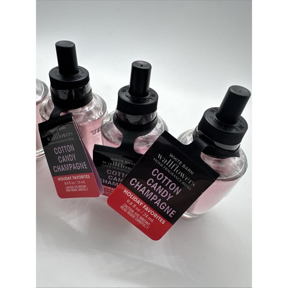White Barn Bath & Body Works Wallflower Refill Bulb Lot 5 COTTON CANDY CHAMPAGNE - Picture 2 of 5